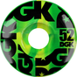 Dgk Wheels (Jeu De 4) 52Mm Swirl Formula Green 101A