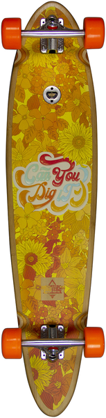 Dusters Complete Longboard Dig It 40 Bamboo Orange