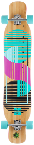 Dusters Complete Longboard Wanderlust 47 Teal Purple