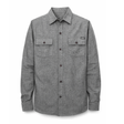 Enjoi Chemise Ls Keith Haringbone Flannel Top Charcoal