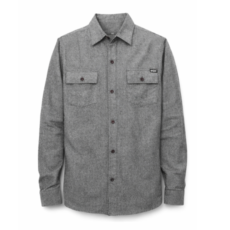 Enjoi Chemise Ls Keith Haringbone Flannel Top Charcoal