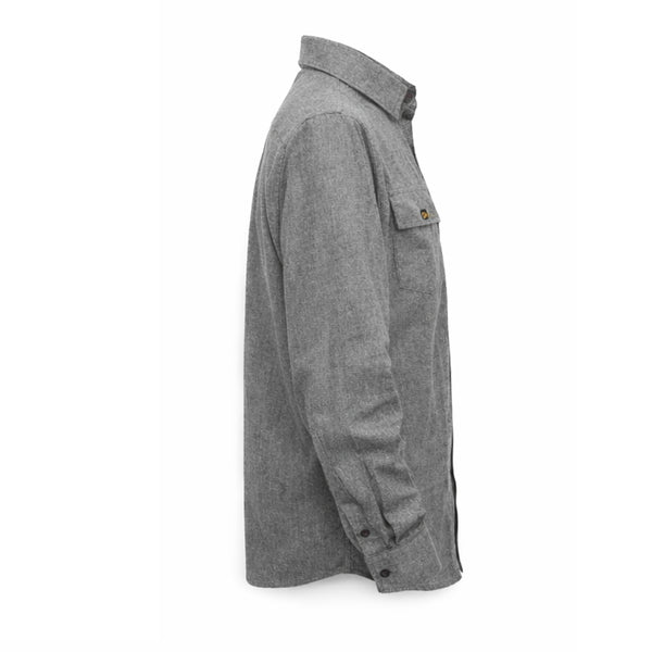 Enjoi Chemise Ls Keith Haringbone Flannel Top Charcoal