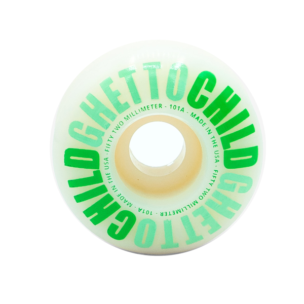 Ghetto Child Wheels (Jeu De 4) 52Mm Classic Logo Green 101A