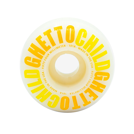 Ghetto Child Wheels (Jeu De 4) 54Mm Classic Logo Yellow 101A