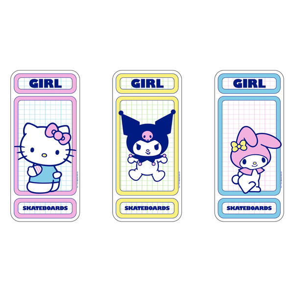 Girl Stickers Hello Kitty Rainbow Decal 3 Pk Multi Color