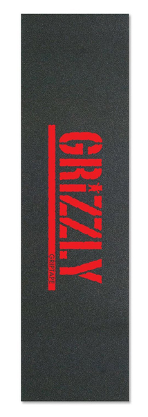 Grizzly Grip Plaque Stamp Print Red