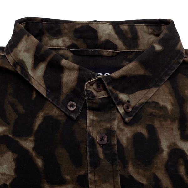 Gx1000 Chemise Ls Button Down Brown Leopard Camo