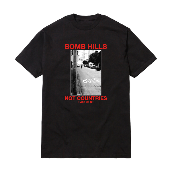 Gx1000 T-Shirt Bomb Hills Not Countries Black Red Font