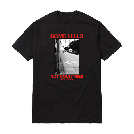 Gx1000 T-Shirt Bomb Hills Not Countries Black Red Font