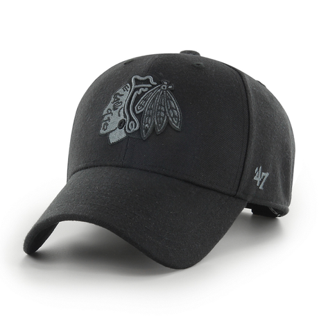 Casquette snapback 47 Brand NHL Chicago Blackhawks MVP Black2