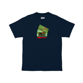 Hoddle T-Shirt Flowers Navy