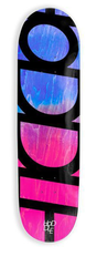 Hoddle Deck Logo Stain Pink Blue 8.25