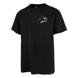 Tee-shirt 47 Brand NHL San Jose Sharks Backer Echo Jet Black
