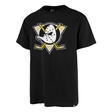 Tee-shirt 47 Brand NHL Anaheim Ducks Imprint Echo Jet Black2