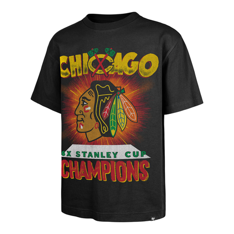 Tee-shirt 47 Brand NHL Chicago Blackhawks Sigma Foundation Flint Black