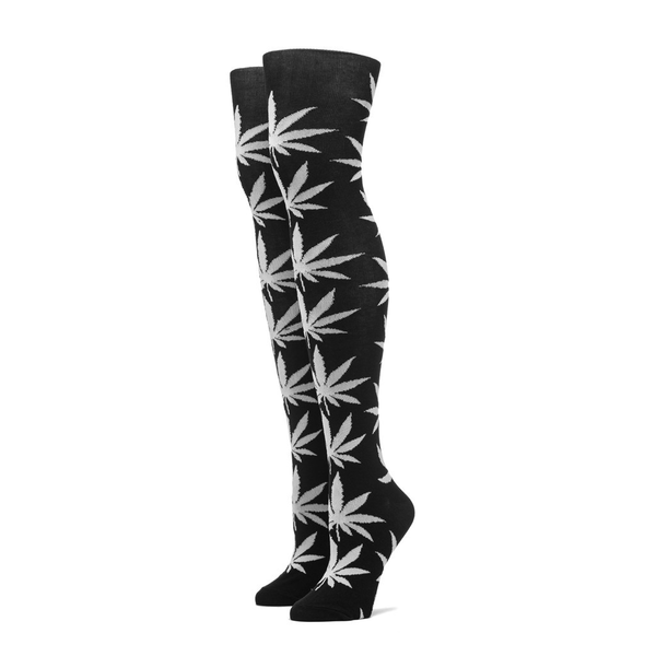 Chaussettes Huf Plantlife Thigh High Black White