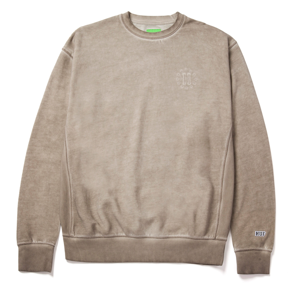 Sweat col rond Huf 12 Galaxies Faded Khaki