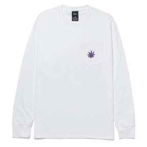 Tee-shirt manches longues Huf Green Buddy Pocket White