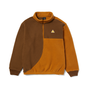 Sweat zippé à capuche Huf Expedition 1-4 Pile Coffee