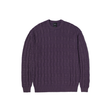 Pull Huf Interlaced Jacquard Overdyed Crew Raisin