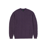 Pull Huf Interlaced Jacquard Overdyed Crew Raisin
