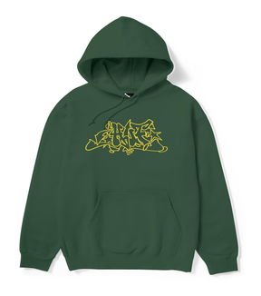Sweat à capuche Huf PP Outlines Forest Green