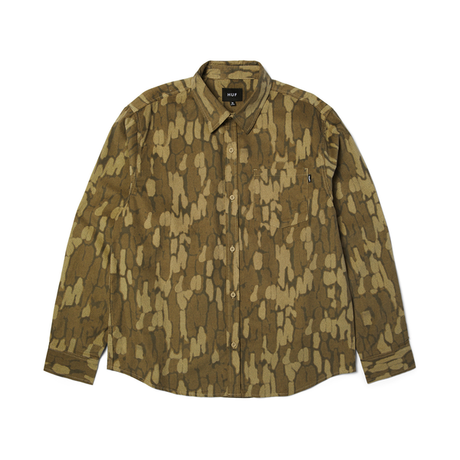 Chemise Huf Warped Camo Corduroy Muted Camo