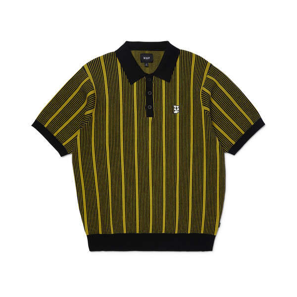 Polo Huf Trace Stripe SS Knit Top Moss