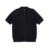 Pull Huf Monogram Jacquard Zip Black