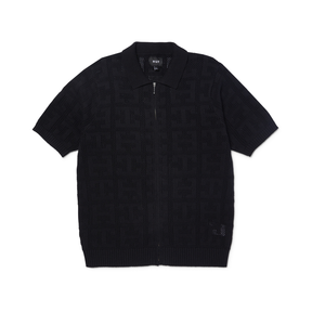 Pull Huf Monogram Jacquard Zip Black