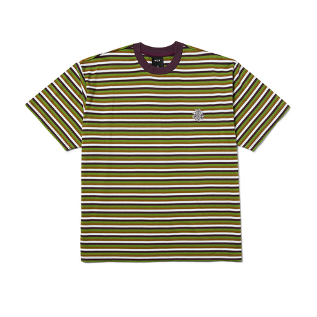 Tee-shirt Huf Apollo Striped SS Knit Boxy Top Green