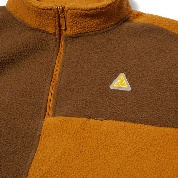 Sweat zippé à capuche Huf Expedition 1-4 Pile Coffee