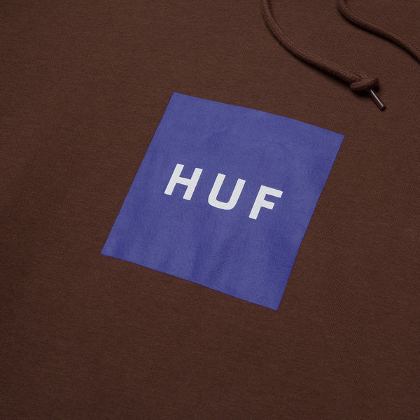 Sweat à capuche Huf Essentials Box Logo Brown