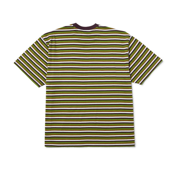 Tee-shirt Huf Apollo Striped SS Knit Boxy Top Green