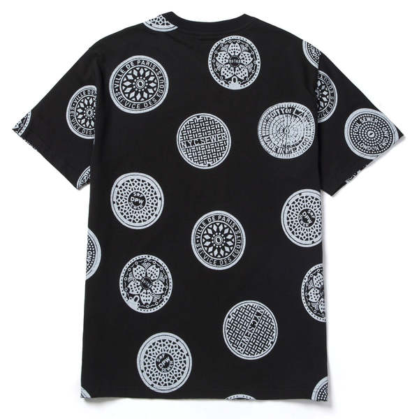 Tee-shirt Huf Drain Cover SS Relaxed Top Black