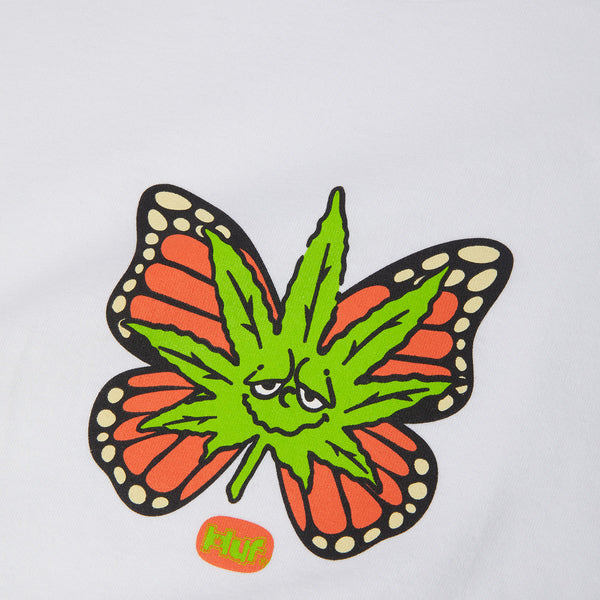 Tee-shirt Huf Green Budderfly SS White