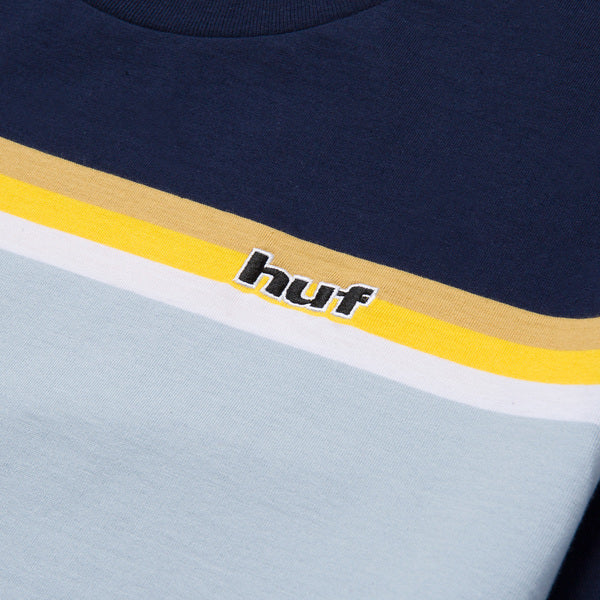 Tee-shirt Huf Lido Stripe Knit Top Light Blue SS