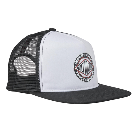 Independent Cap Btg Summit Printed Mesh Trucker White Black