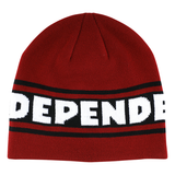 Bonnet Independent Bar Logo Skull Cap Red