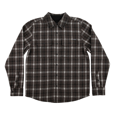 Independent Chemise Belmont Ls Flannel Top Black White