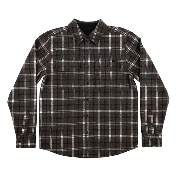 Independent Chemise Belmont Ls Flannel Top Black White