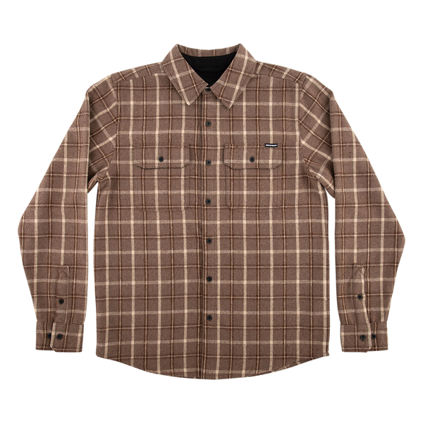 Independent Chemise Belmont Ls Flannel Top Brown Tan
