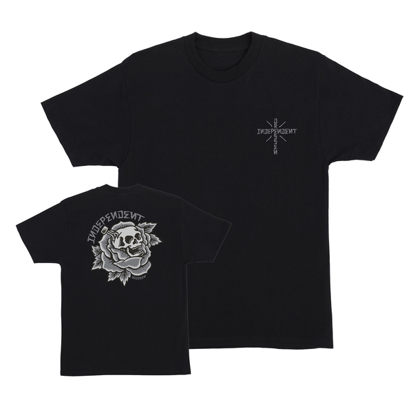 Independent T-Shirt Dressen Skull Rose Ss Black
