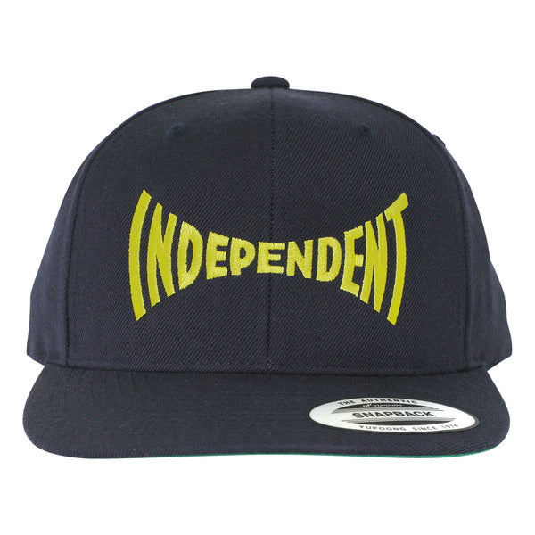 Casquette snapback Independent Span Embroidered Navy Yellow