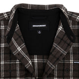 Independent Chemise Belmont Ls Flannel Top Black White