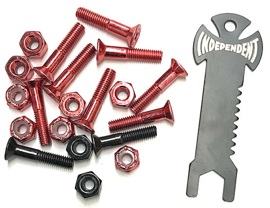 Independent Visserie (Jeu De 8) Phillips 1 Red Blk + Tool