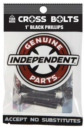 Independent Visserie (Jeu De 8) Phillips 1 Pouce Black