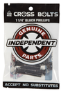 Independent Visserie (Jeu De 8) Phillips 1.25 Pouce Black