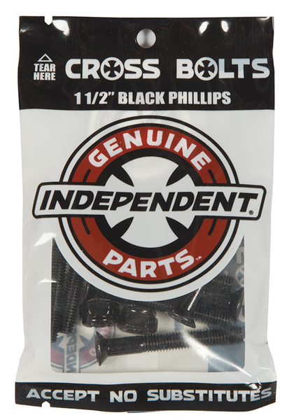 Independent Visserie (Jeu De 8) Phillips 1.5 Pouce Black