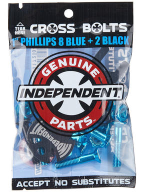Independent Visserie (Jeu De 8) Phillips 1 Blue Blk + Tool